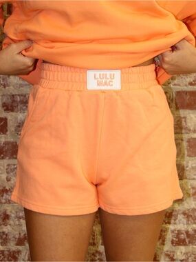 LULU MAC TERRY CLOTH SHORT-ORANGE